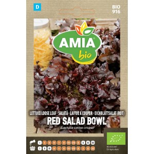 Seminte bio de salata Red Salad Bowl Amia 2,5 grame
